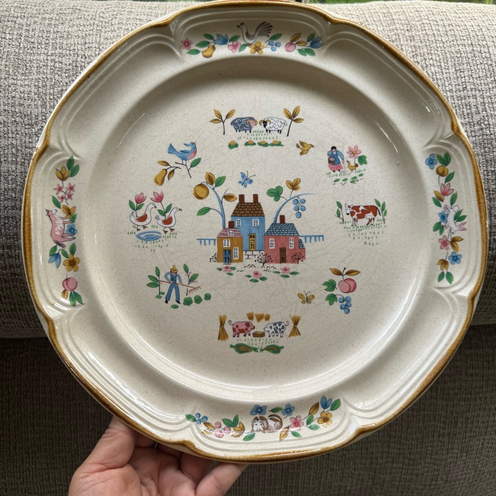 INTERNATIONAL CHINA HEARTLAND 12" CHOP SERVING PLATE STONEWARE 7774 - JAPAN A1